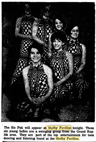 Shelby Pavilion - 1968 Ad For The Six Pack (newer photo)